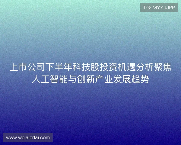 上市公司下半年科技股投资机遇分析聚焦人工智能与创新产业发展趋势 上市公司下半年科技股投资机遇分析聚焦人工智能与创新产业发展趋势